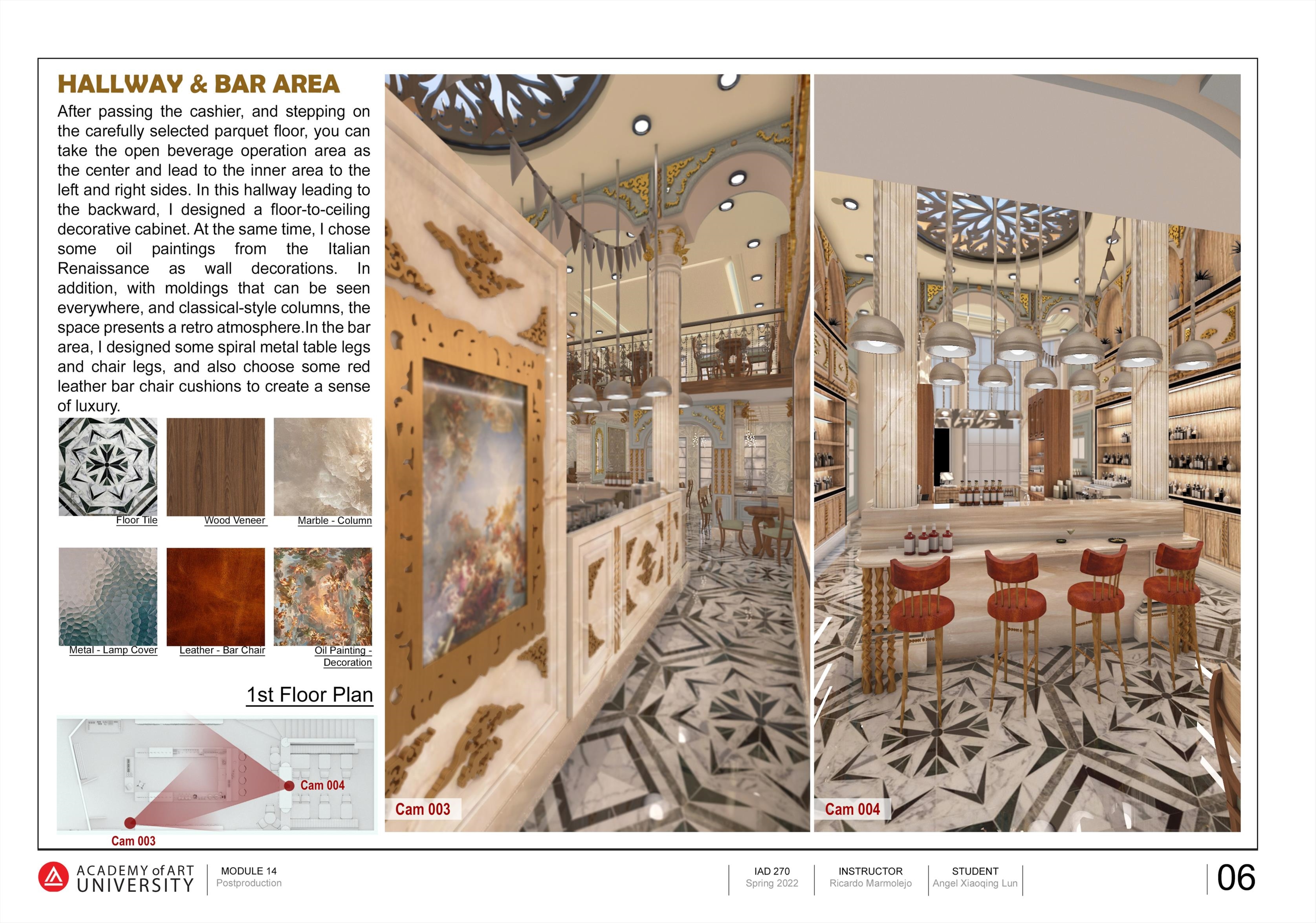 AL Rococo Cafe_Hallway &Bar View - Angel D.S.