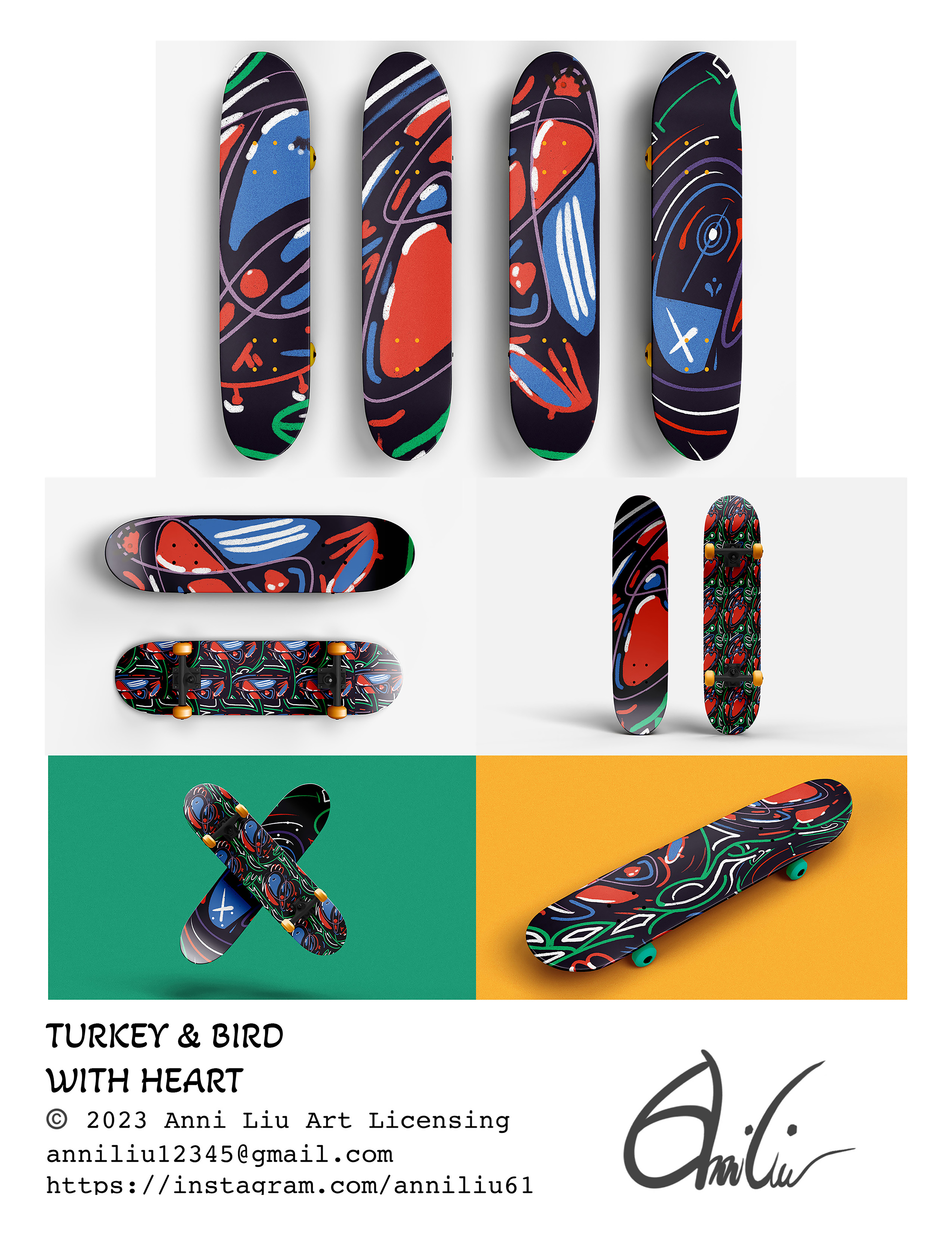 Turkey & Bird with Heart