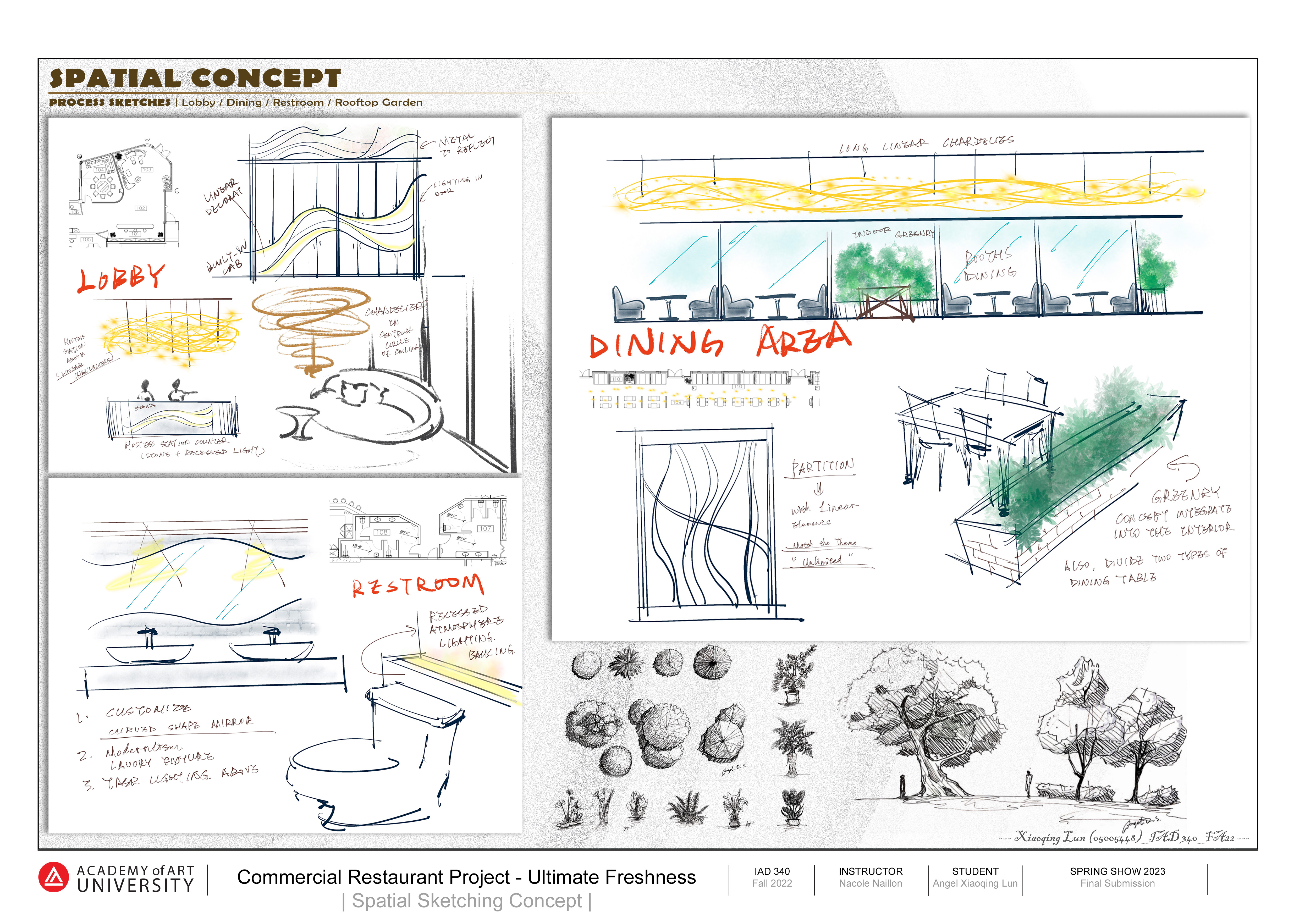 Ultimate Freshness Farm-to-Table Restaurant 04_Spatial Sketching Concept - Angel D.S.