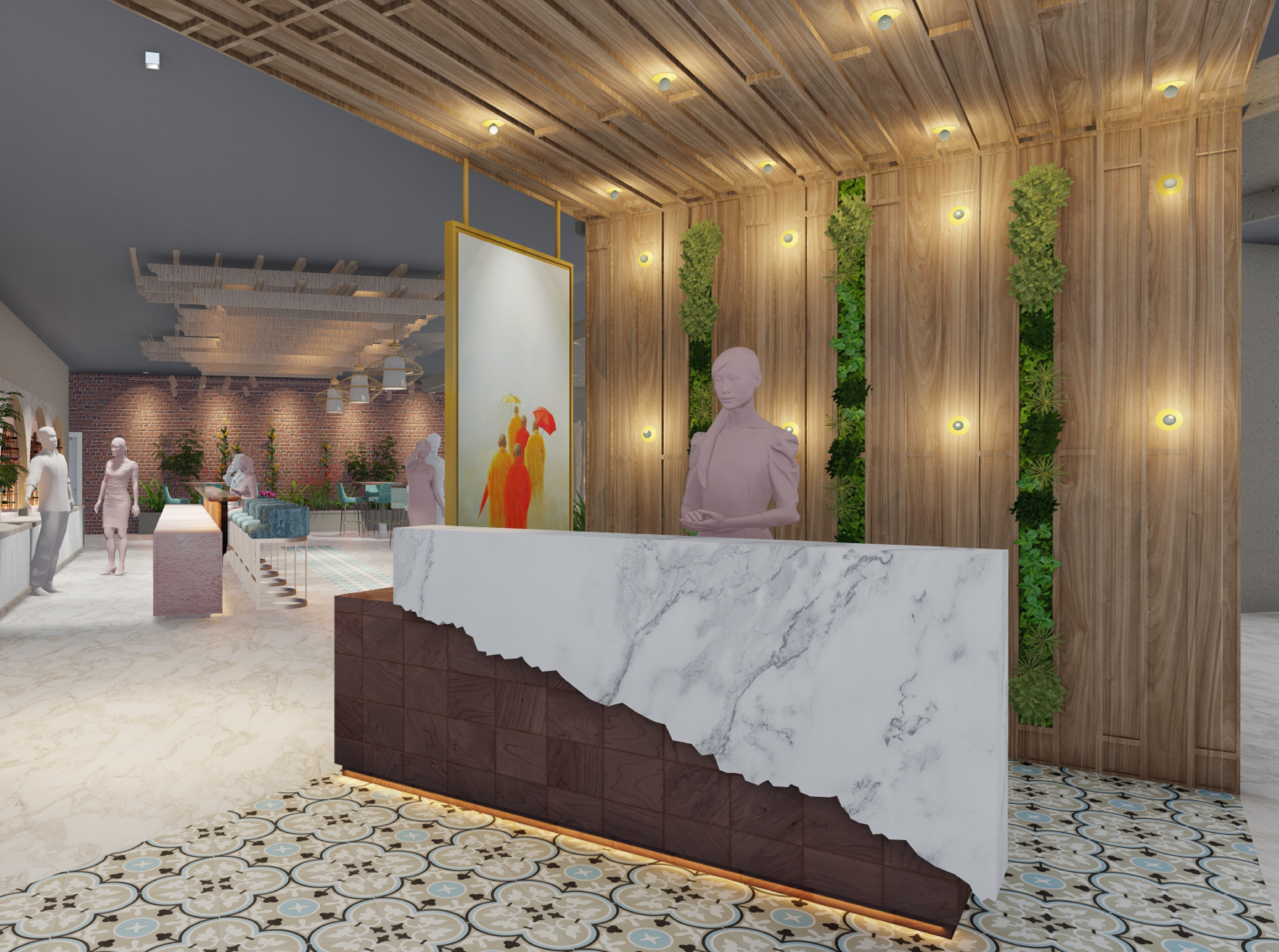 Vietnamese Restaurant Entrance reception - Arpita Muley