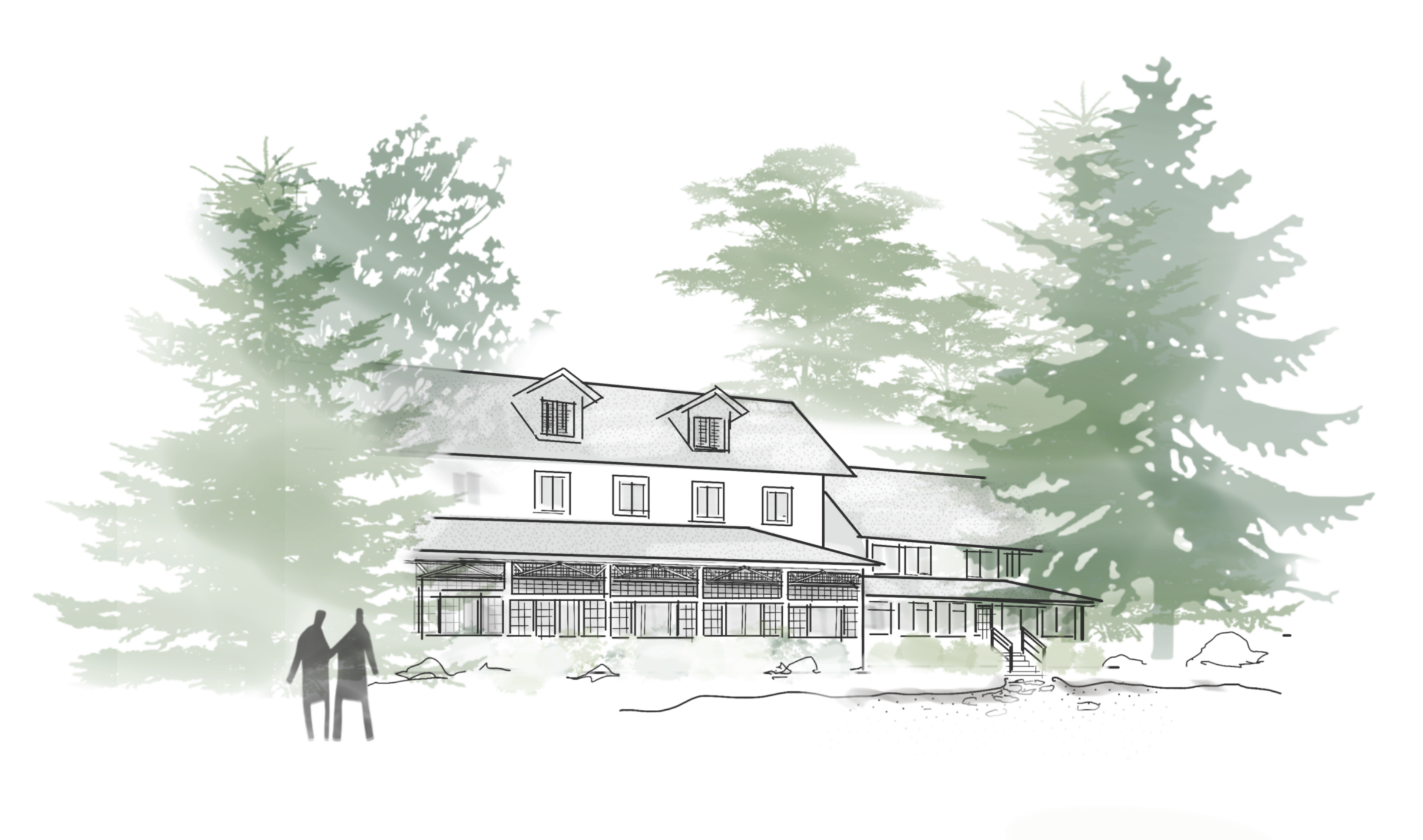 ArleneSalomon_Sketch_LakeCrescentLodge1 - Arlene Salomon