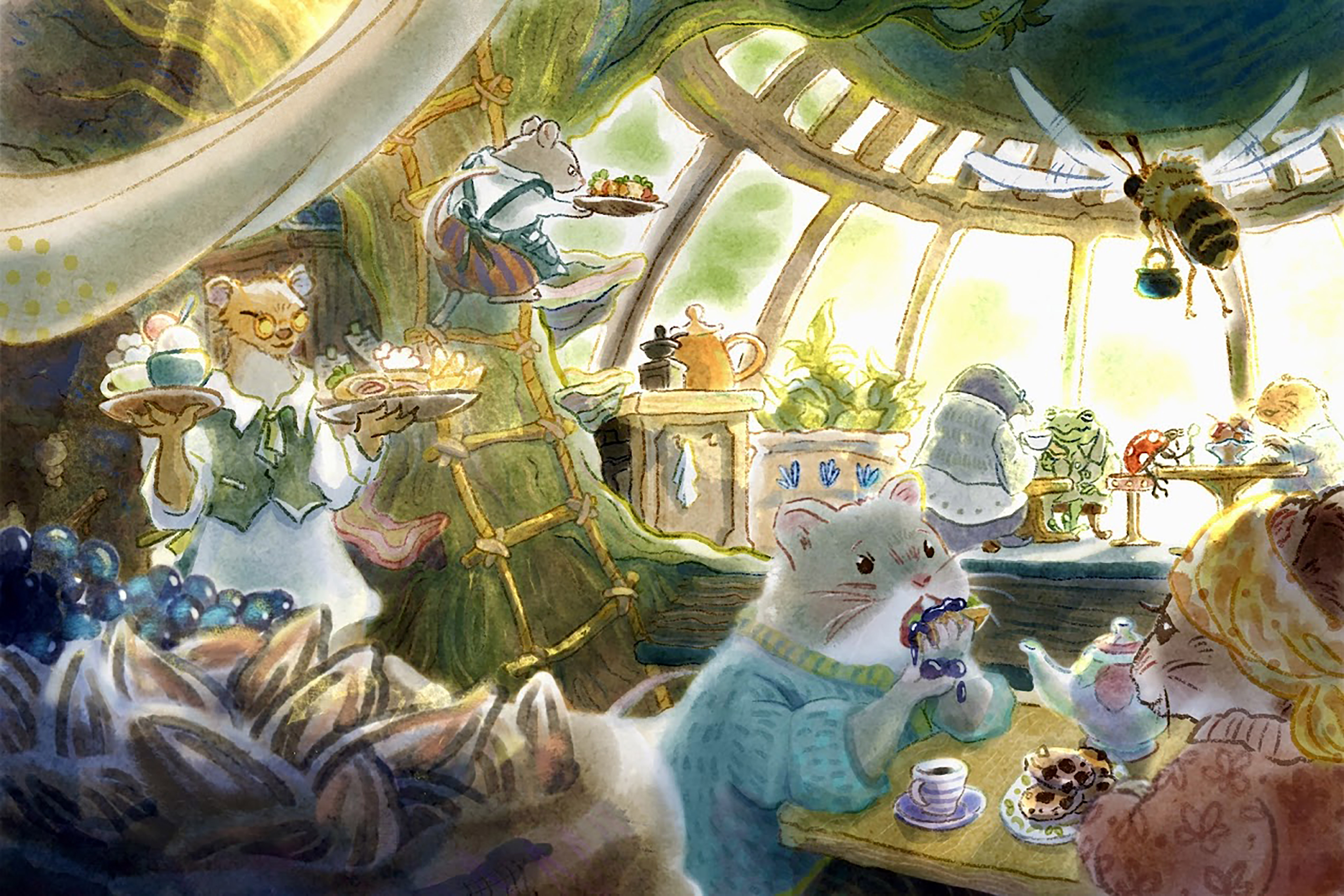 Brunch at a Busy Cafe