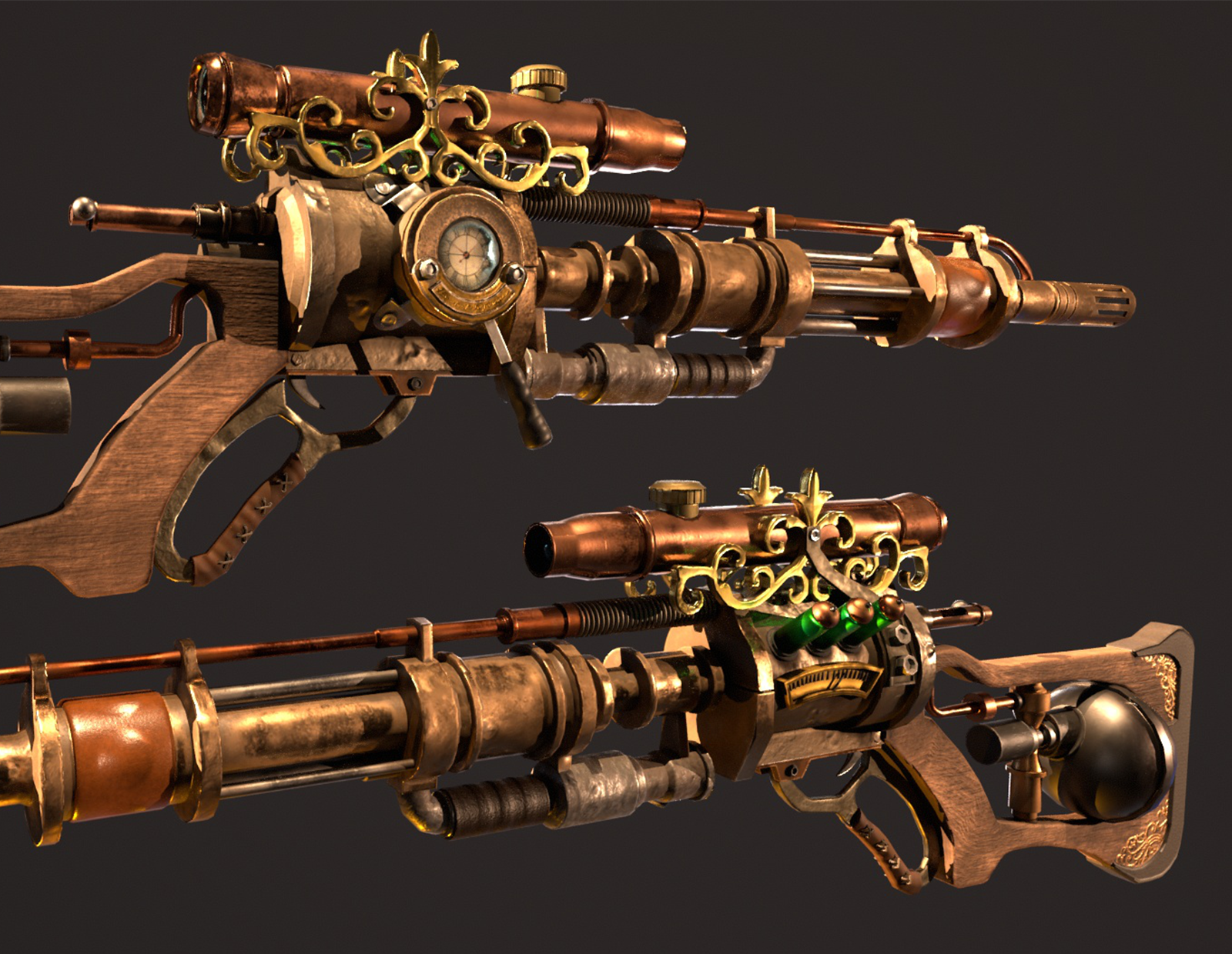 Steampunk Lever Action Rifle