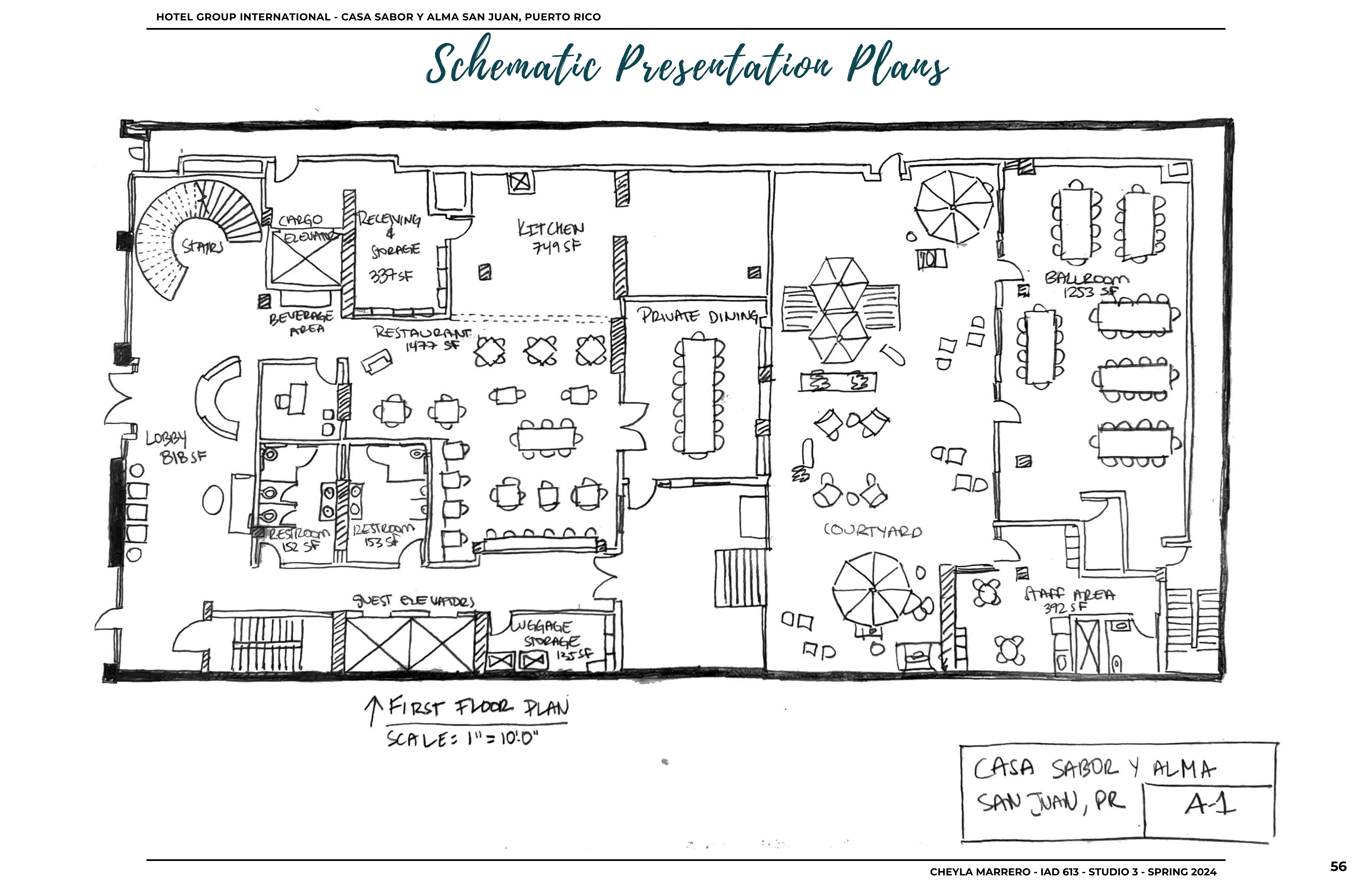 Boutique Hotel San Juan, PR - Schematic Plan Floor 1 - cheyla marrero