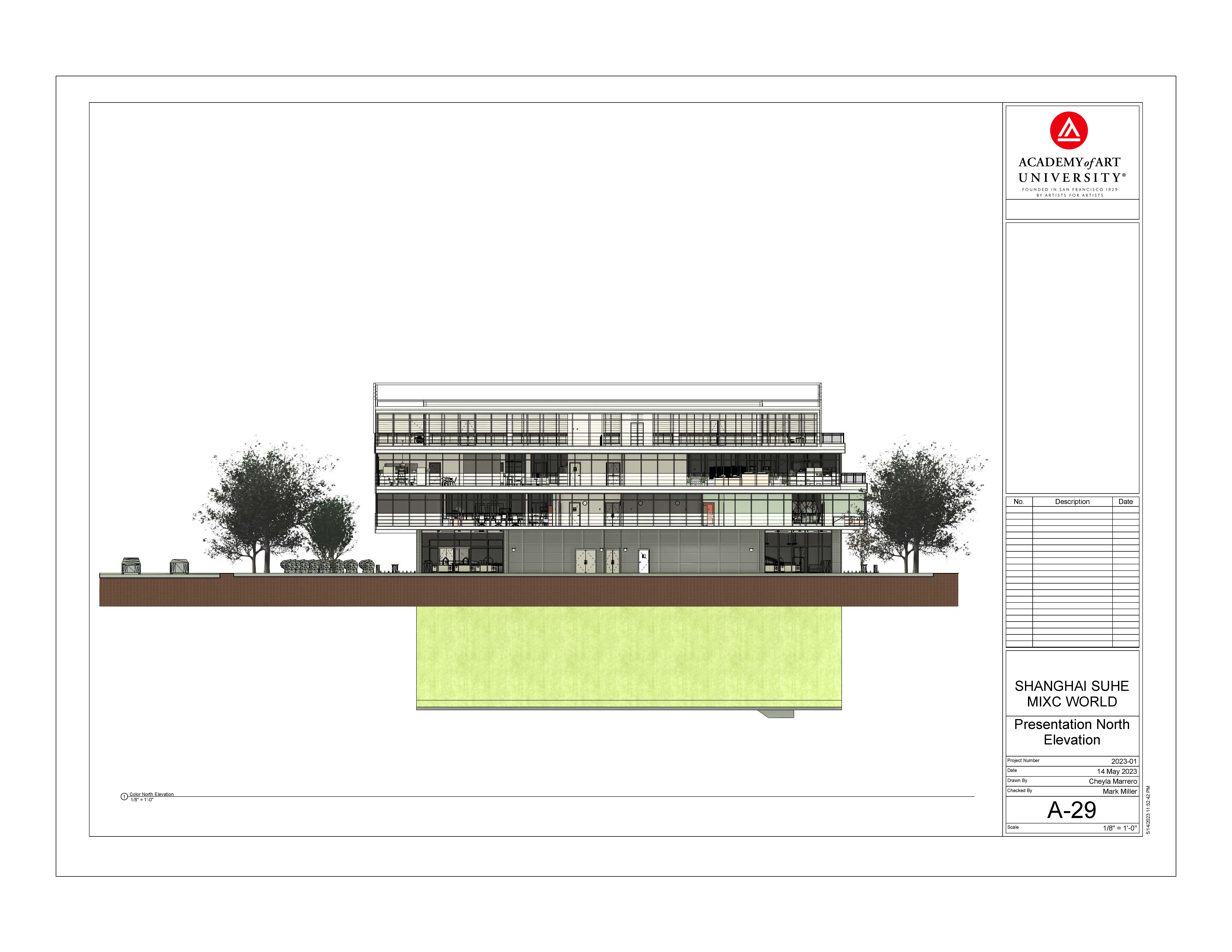 CheylaMarrero_BIMModel_ElevationNorth - cheyla marrero