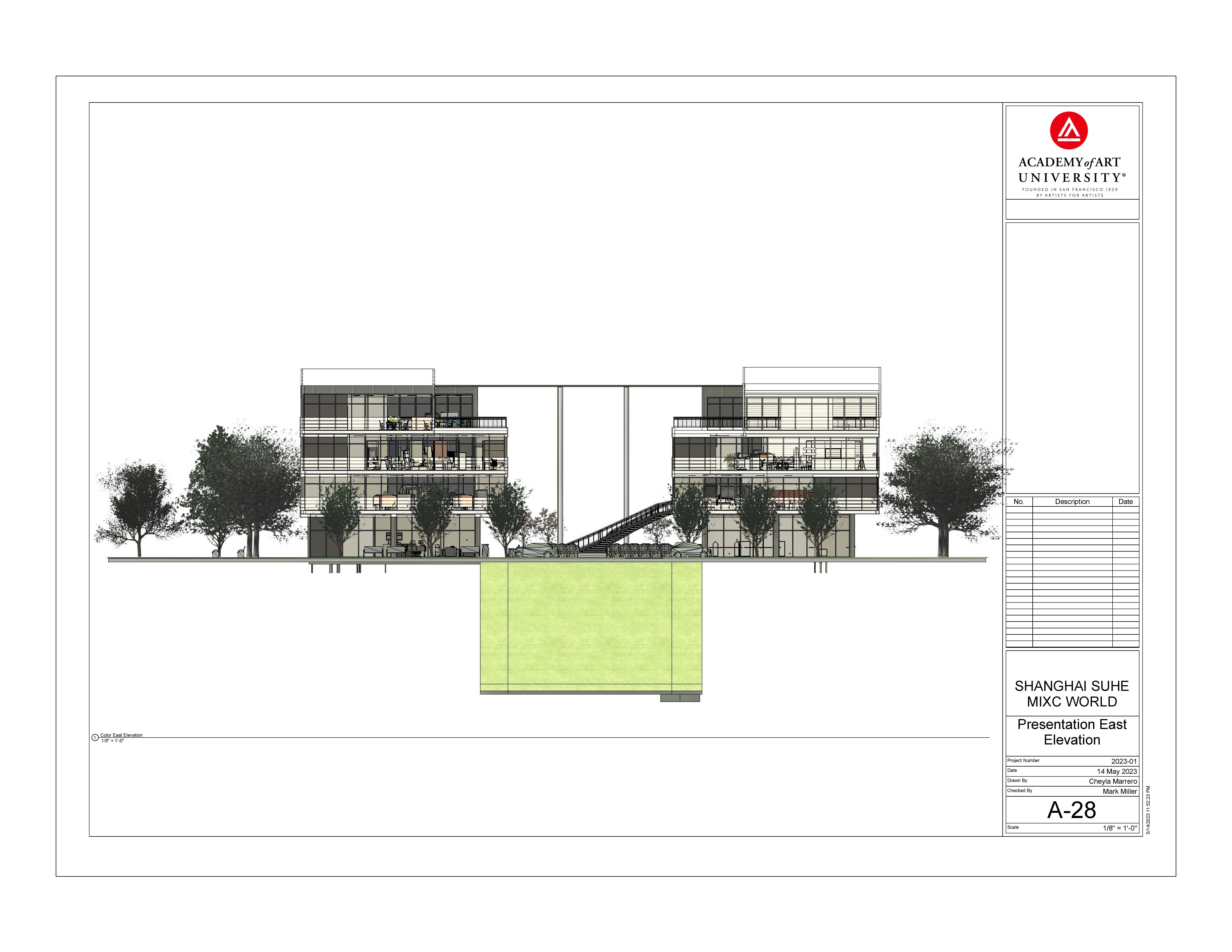 CheylaMarrero_BIMModel_ElevationEast - cheyla marrero